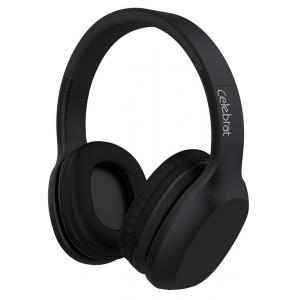 CELEBRAT Bluetooth headphones A18-BK, wireless & wired, μαύρο | Αξεσουάρ κινητών | elabstore.gr