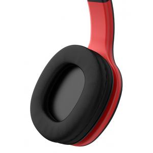 CELEBRAT Bluetooth headphones A18-BKRD, wireless & wired, μαύρο-κόκκινο | Αξεσουάρ κινητών | elabstore.gr