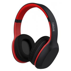 CELEBRAT Bluetooth headphones A18-BKRD, wireless & wired, μαύρο-κόκκινο | Αξεσουάρ κινητών | elabstore.gr