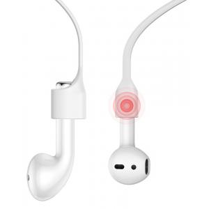 BASEUS λουράκι σιλικόνης για AirPods ARAPPOD-02, λευκό | Αξεσουάρ κινητών | elabstore.gr