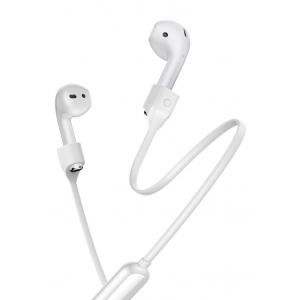 BASEUS λουράκι σιλικόνης για AirPods ARAPPOD-02, λευκό | Αξεσουάρ κινητών | elabstore.gr
