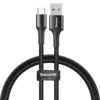 BASEUS καλώδιο USB σε Micro CAMGH-A01, LED, 3A, 0.5m, μαύρο | Αξεσουάρ κινητών | elabstore.gr