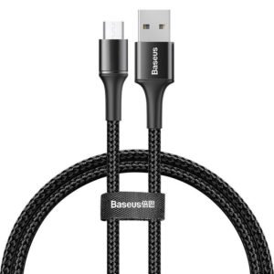 BASEUS καλώδιο USB σε Micro CAMGH-A01, LED, 3A, 0.5m, μαύρο | Αξεσουάρ κινητών | elabstore.gr