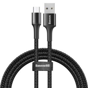 BASEUS καλώδιο USB σε Micro CAMGH-B01, LED, 3A, 1m, μαύρο | Αξεσουάρ κινητών | elabstore.gr