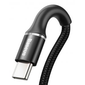BASEUS καλώδιο USB σε Type-C CATGH-D01, LED, 3A, 0.25m, μαύρο | Αξεσουάρ κινητών | elabstore.gr