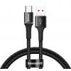 BASEUS καλώδιο USB σε Type-C CATGH-F01, LED, 5A 40W, 0.5m, μαύρο | Αξεσουάρ κινητών | elabstore.gr