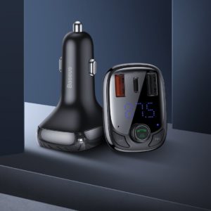 BASEUS FM transmitter με LCD οθόνη CCTM-B01, 5A, SD, Bluetooth | Gadgets | elabstore.gr