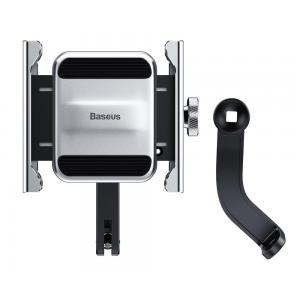 BASEUS βάση μηχανής για smartphone CRJBZ-0S Knight, μεταλλική, ασημί | Αξεσουάρ κινητών | elabstore.gr