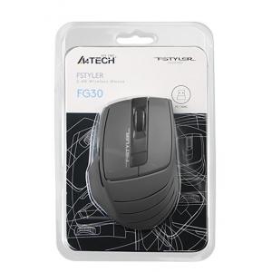 A4TECH ασύρματο ποντίκι FG30 Fstyler series, 2000DPI, 6 πλήκτρα, γκρι | Συνοδευτικά PC | elabstore.gr