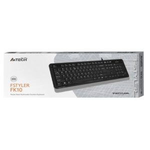 A4TECH ενσύρματο πληκτρολόγιο FK10 Fstyler series, ΕΝ/GR, μαύρο | Συνοδευτικά PC | elabstore.gr