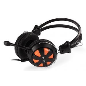 A4TECH Headset HS-28, 3.5mm, 40mm ακουστικά, πορτοκαλί | Συνοδευτικά PC | elabstore.gr
