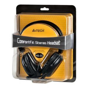 A4TECH Headset HS-30, 3.5mm, 40mm ακουστικά, μαύρα | eLabstore.gr A4TECH Headset HS-30, 3.5mm, 40mm ακουστικά, μαύρα | Συνοδευτικά PC | elabstore.gr