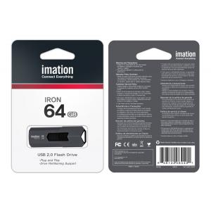 IMATION USB Flash Drive Iron KR03020047, 64GB, USB 2.0, γκρι | Συνοδευτικά PC | elabstore.gr