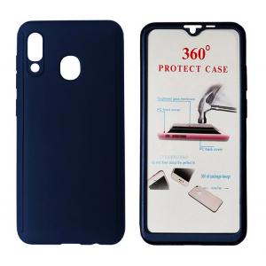POWERTECH Θήκη Body 360° με Tempered Glass για Samsung A20e, μπλε | Αξεσουάρ κινητών | elabstore.gr