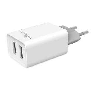 POWERTECH Φορτιστής τοίχου PT-778, 2x USB, 2.1A, λευκός | Αξεσουάρ κινητών | elabstore.gr