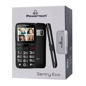 POWERTECH Κινητό Τηλέφωνο Sentry Eco PTM-18, SOS Call, με φακό, μαύρο | Mobile Συσκευές | elabstore.gr