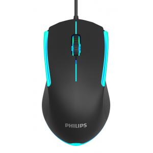 PHILIPS ενσύρματο gaming ποντίκι SPK9314, 1200DPI, 3 πλήκτρα, μαύρο | Συνοδευτικά PC | elabstore.gr