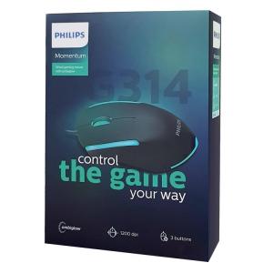 PHILIPS ενσύρματο gaming ποντίκι SPK9314, 1200DPI, 3 πλήκτρα, μαύρο | Συνοδευτικά PC | elabstore.gr