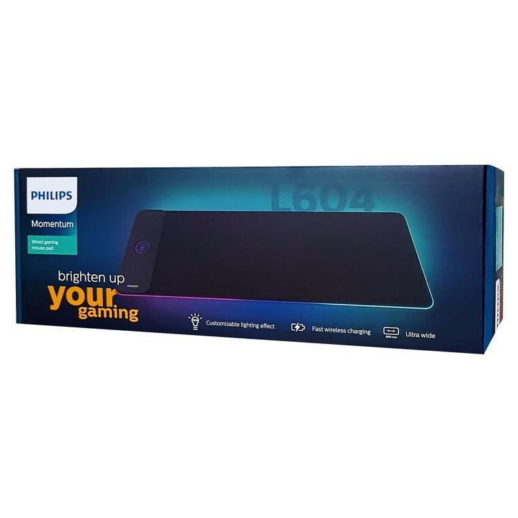 PHILIPS Gaming Mousepad SPL7604, wireless charger, LED backlit, 80x30cm | eLabstore.gr PHILIPS Gaming Mousepad SPL7604, wireless charger, LED backlit, 80x30cm | Συνοδευτικά PC | elabstore.gr