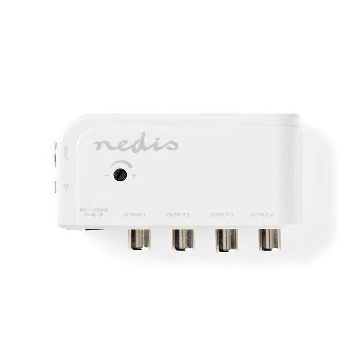 NEDIS SAMP40040WT CATV Amplifier Max. 10 dB Gain 50 - 790 MHz 4 Outputs IEC | eLabstore.gr NEDIS SAMP40040WT CATV Amplifier Max. 10 dB Gain 50 - 790 MHz 4 Outputs IEC | ΕΙΚΟΝΑ / ΗΧΟΣ | elabstore.gr