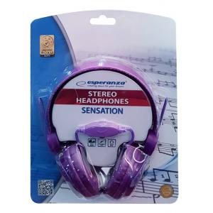 ESPERANZA headphones Sensation EH148V, 3.5mm, 105dB, 3m, μωβ | eLabstore.gr ESPERANZA headphones Sensation EH148V, 3.5mm, 105dB, 3m, μωβ | Αξεσουάρ κινητών | elabstore.gr