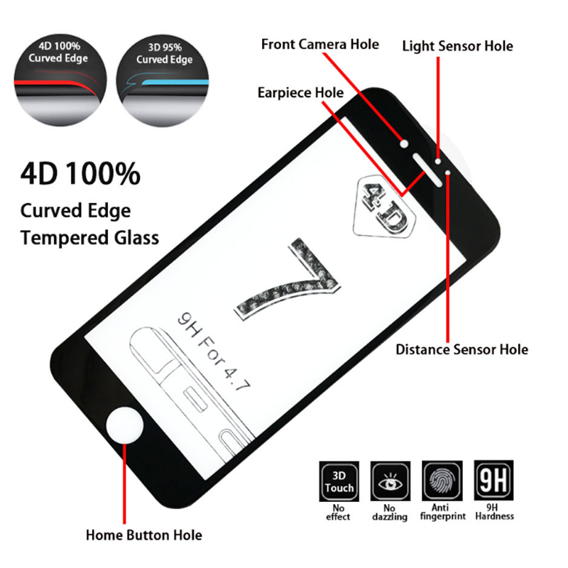 POWERTECH Tempered Glass 4D Full Face για Apple iPhone 6, White | eLabstore.gr POWERTECH Tempered Glass 4D Full Face για Apple iPhone 6, White | Αξεσουάρ κινητών | elabstore.gr