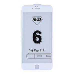 POWERTECH Tempered Glass 4D Full Face για Apple iPhone 6, White | Αξεσουάρ κινητών | elabstore.gr