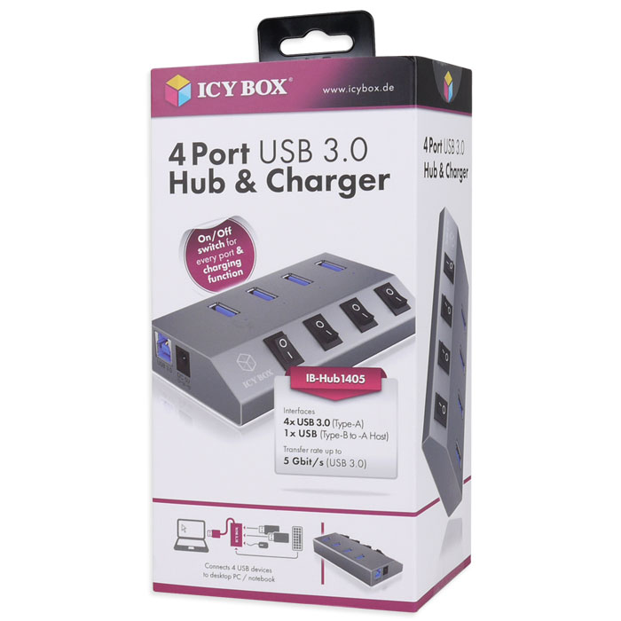 ICY BOX IB-HUB1405 USB 3.0 HUB CHARGER 4PORTS AND SWITCHES / 60153 | eLabstore.gr ICY BOX IB-HUB1405 USB 3.0 HUB CHARGER 4PORTS AND SWITCHES / 60153 | ΠΕΡΙΦΕΡΕΙΑΚΑ Η/Υ & LAPTOP | elabstore.gr