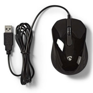 NEDIS MSWD300BK Wired Desktop Mouse 1000 dpi 3-Button Black | ΠΕΡΙΦΕΡΕΙΑΚΑ Η/Υ & LAPTOP | elabstore.gr