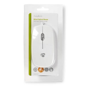 NEDIS MSWD200WT Wired Mouse 1000 DPI 3-Button White | ΠΕΡΙΦΕΡΕΙΑΚΑ Η/Υ & LAPTOP | elabstore.gr
