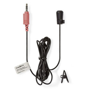 NEDIS MICCJ100BK Wired Microphone Clip-on 3.5 mm Black | ΠΕΡΙΦΕΡΕΙΑΚΑ Η/Υ & LAPTOP | elabstore.gr