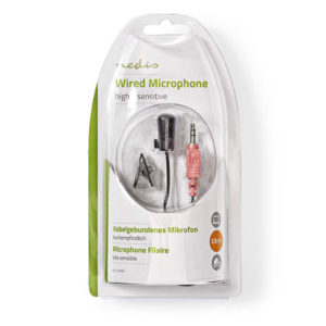 NEDIS MICCJ100BK Wired Microphone Clip-on 3.5 mm Black | ΠΕΡΙΦΕΡΕΙΑΚΑ Η/Υ & LAPTOP | elabstore.gr
