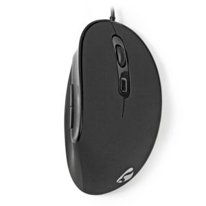 NEDIS ERGOMSWD100BK Ergonomic Wired Mouse 3200 dpi 6-Button Black | ΠΕΡΙΦΕΡΕΙΑΚΑ Η/Υ & LAPTOP | elabstore.gr