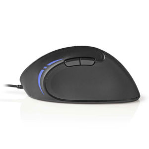 NEDIS ERGOMSWD100BK Ergonomic Wired Mouse 3200 dpi 6-Button Black | ΠΕΡΙΦΕΡΕΙΑΚΑ Η/Υ & LAPTOP | elabstore.gr