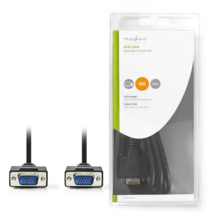 NEDIS CCGB59000BK20 VGA Cable VGA Male - VGA Male 2.0 m Black | ΚΑΛΩΔΙΑ / ADAPTORS | elabstore.gr