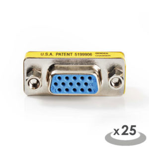 NEDIS CCVC59810ME Gender Changer VGA Female - VGA Female 25 pieces Metal | ΚΑΛΩΔΙΑ / ADAPTORS | elabstore.gr