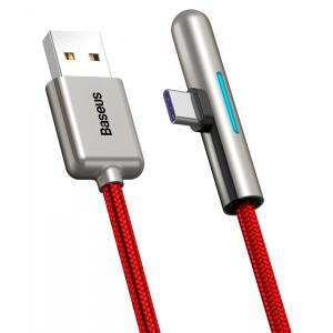 BASEUS καλώδιο USB σε Type-C CAT7C-C09, LED, 4A 40W, 2m, κόκκινο | Αξεσουάρ κινητών | elabstore.gr