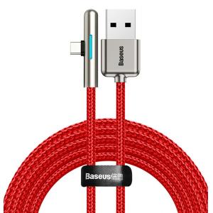 BASEUS καλώδιο USB σε Type-C CAT7C-C09, LED, 4A 40W, 2m, κόκκινο | Αξεσουάρ κινητών | elabstore.gr