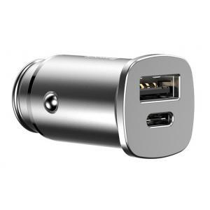 BASEUS φορτιστής αυτοκινήτου CCALL-AS01, 2x USB, 5A 30W, ασημί | Αξεσουάρ κινητών | elabstore.gr
