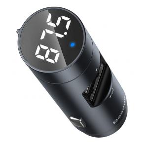 BASEUS FM transmitter και φορτιστής CCNLZ-0G, 3.1A, 2x USB, μαύρο | Gadgets | elabstore.gr
