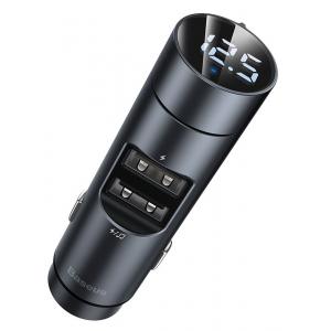 BASEUS FM transmitter και φορτιστής CCNLZ-0G, 3.1A, 2x USB, μαύρο | Gadgets | elabstore.gr