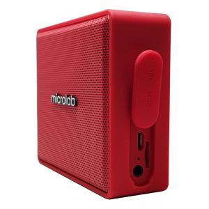 MICROLAB Φορητό ηχείο D15, bluetooth/3.5mm/SD Card, 3W RMS, κόκκινο | Εικόνα & Ήχος | elabstore.gr