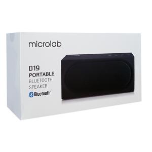 MICROLAB Φορητό ηχείο D19, bluetooth/AUX/SD Card, 3W RMS, 1200mAh, μαύρο | Εικόνα & Ήχος | elabstore.gr