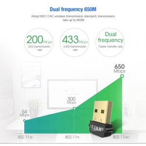 EDUP Wireless USB nano adapter EP-AC1651, 650Mbps, 2.4/5GHz, RTL8811CU | Δικτυακά | elabstore.gr