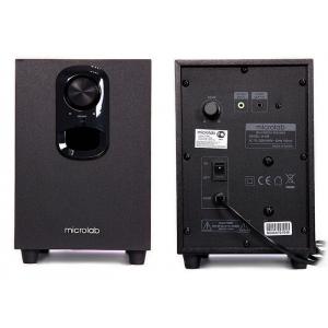 MICROLAB ηχεία M-108BT, 2.1ch, 5W & 2x 3W, bluetooth/USB/AUX, μαύρα | Εικόνα & Ήχος | elabstore.gr