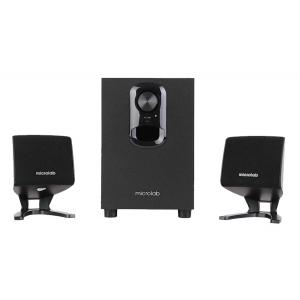 MICROLAB ηχεία M-108BT, 2.1ch, 5W & 2x 3W, bluetooth/USB/AUX, μαύρα | Εικόνα & Ήχος | elabstore.gr