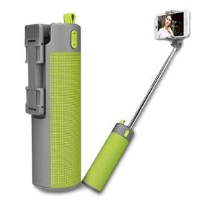 MICROLAB Φορητό ηχείο MD118, power bank, φακός, selfie stick, πράσινο | Εικόνα & Ήχος | elabstore.gr
