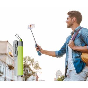 MICROLAB Φορητό ηχείο MD118, power bank, φακός, selfie stick, πράσινο | Εικόνα & Ήχος | elabstore.gr