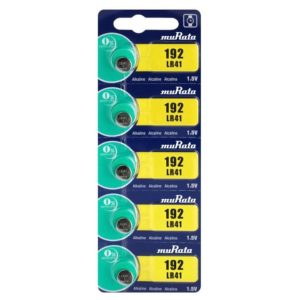 MURATA Αλκαλικές μπαταρίες ρολογιού LR41 MR-LR41, 1.5V, 5τμχ | Μπαταρίες | elabstore.gr