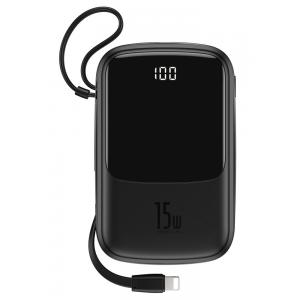 BASEUS power bank Qpow PPQD-B01 10000mAh, 4x output, 15W, οθόνη, μαύρο | Αξεσουάρ κινητών | elabstore.gr